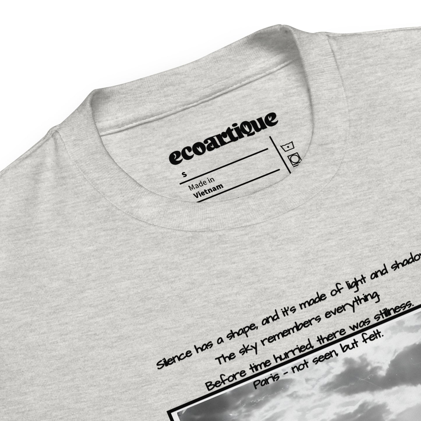 Tシャツ | スタンダードミドルウェイトTシャツ | 男女兼用 | ユニセックス | Cloud Study over Paris – Not Seen, but Felt-white version