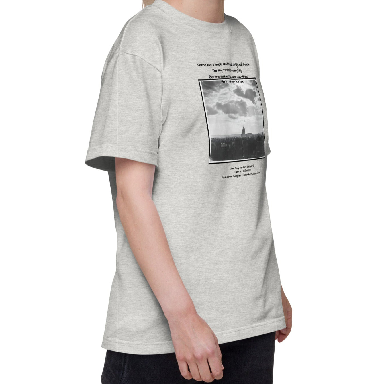 Tシャツ | スタンダードミドルウェイトTシャツ | 男女兼用 | ユニセックス | Cloud Study over Paris – Not Seen, but Felt-white version