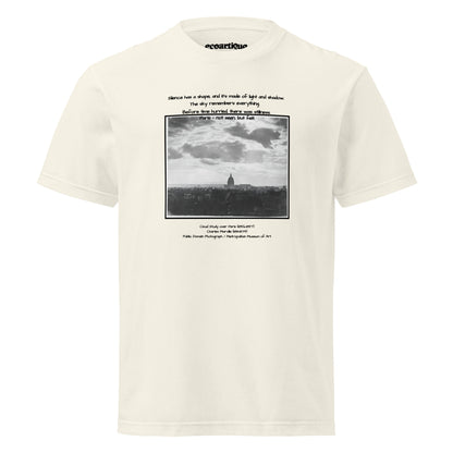 Tシャツ | スタンダードミドルウェイトTシャツ | 男女兼用 | ユニセックス | Cloud Study over Paris – Not Seen, but Felt-white version