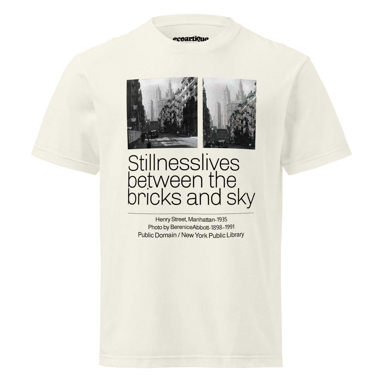Tシャツ | スタンダードミドルウェイトTシャツ | 男女兼用 | ユニセックス | Stillness lives between the bricks and sky-white