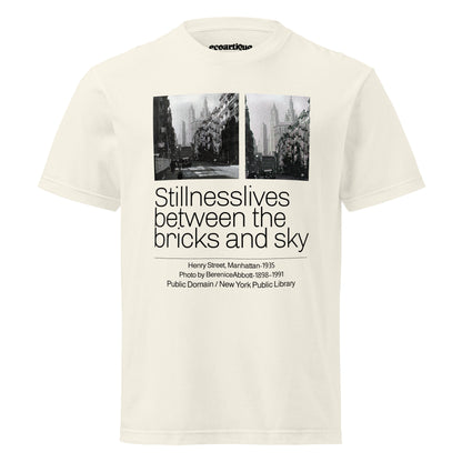 Tシャツ | スタンダードミドルウェイトTシャツ | 男女兼用 | ユニセックス | Stillness lives between the bricks and sky-white