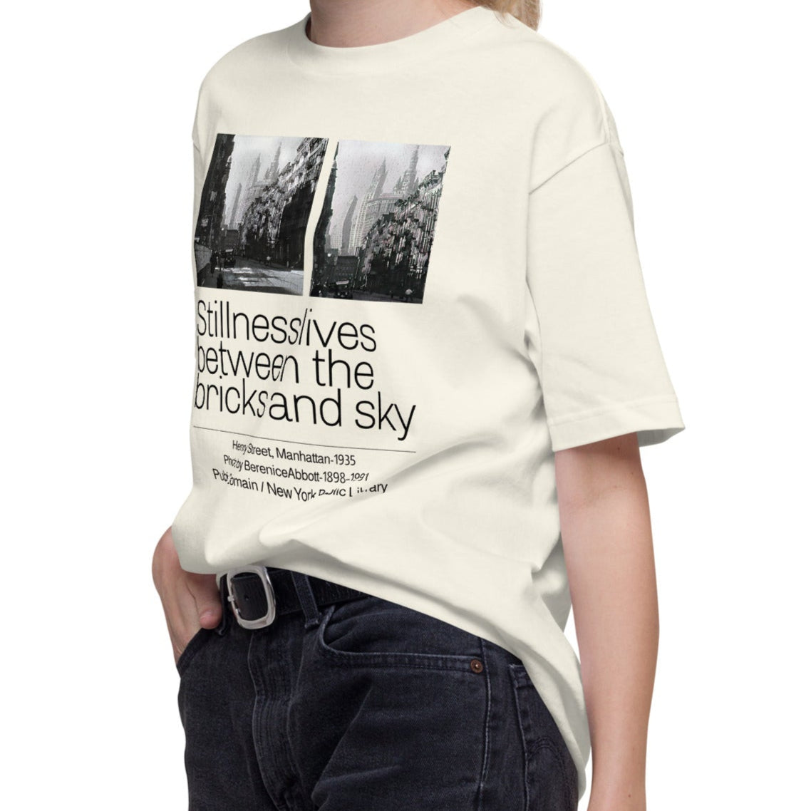 Tシャツ | スタンダードミドルウェイトTシャツ | 男女兼用 | ユニセックス | Stillness lives between the bricks and sky-white