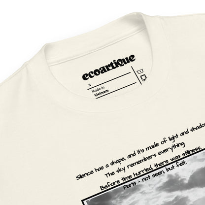 Tシャツ | スタンダードミドルウェイトTシャツ | 男女兼用 | ユニセックス | Cloud Study over Paris – Not Seen, but Felt-white version