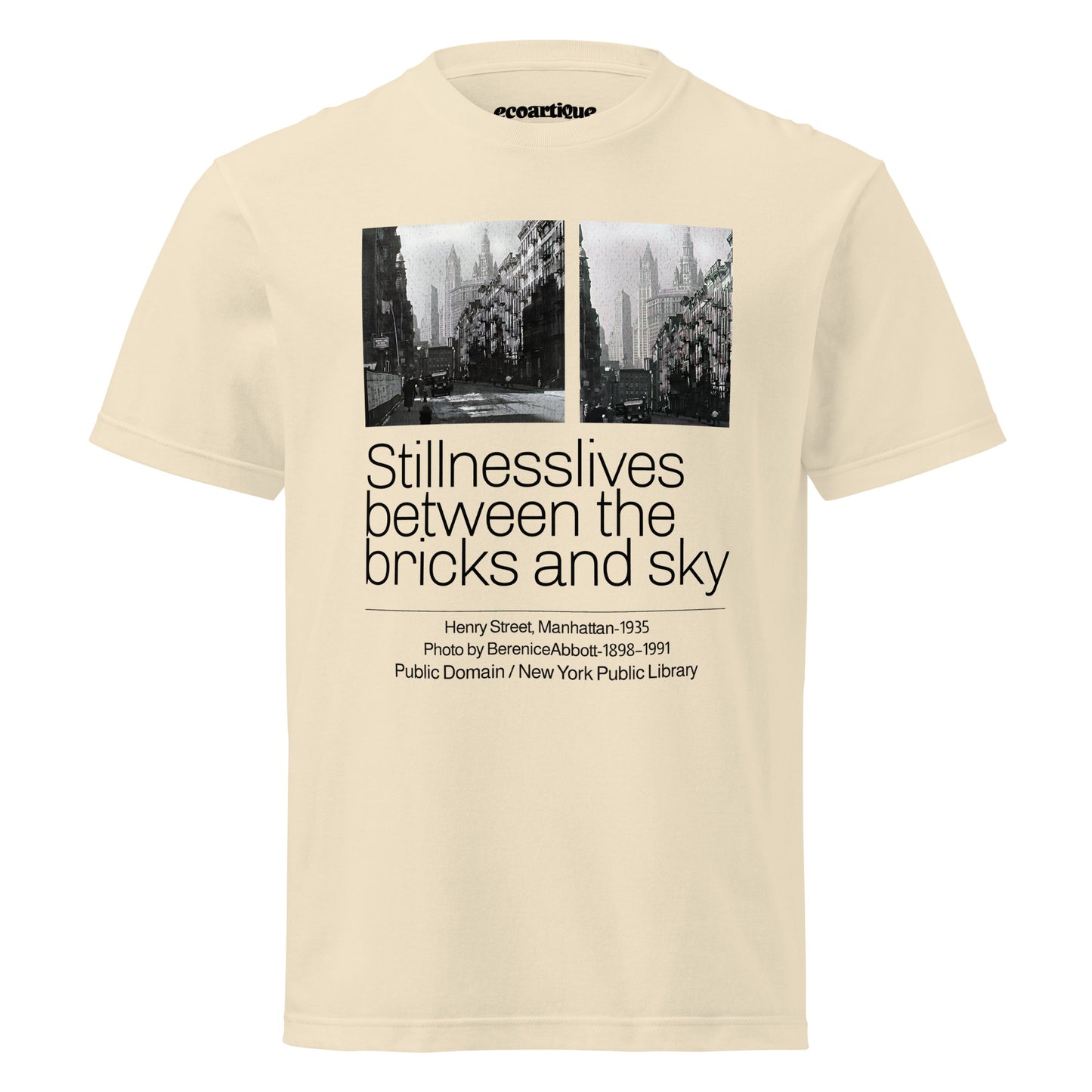 Tシャツ | スタンダードミドルウェイトTシャツ | 男女兼用 | ユニセックス | Stillness lives between the bricks and sky-white