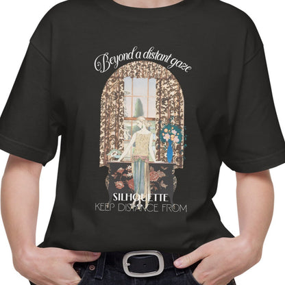 Tシャツ | スタンダードミドルウェイトTシャツ | 男女兼用 | ユニセックス | Beyond a Distant Gaze-Black