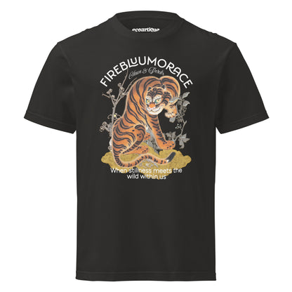 Tシャツ | スタンダードミドルウェイトTシャツ | 男女兼用 | ユニセックス | FIREBLOOM TRACE-Black