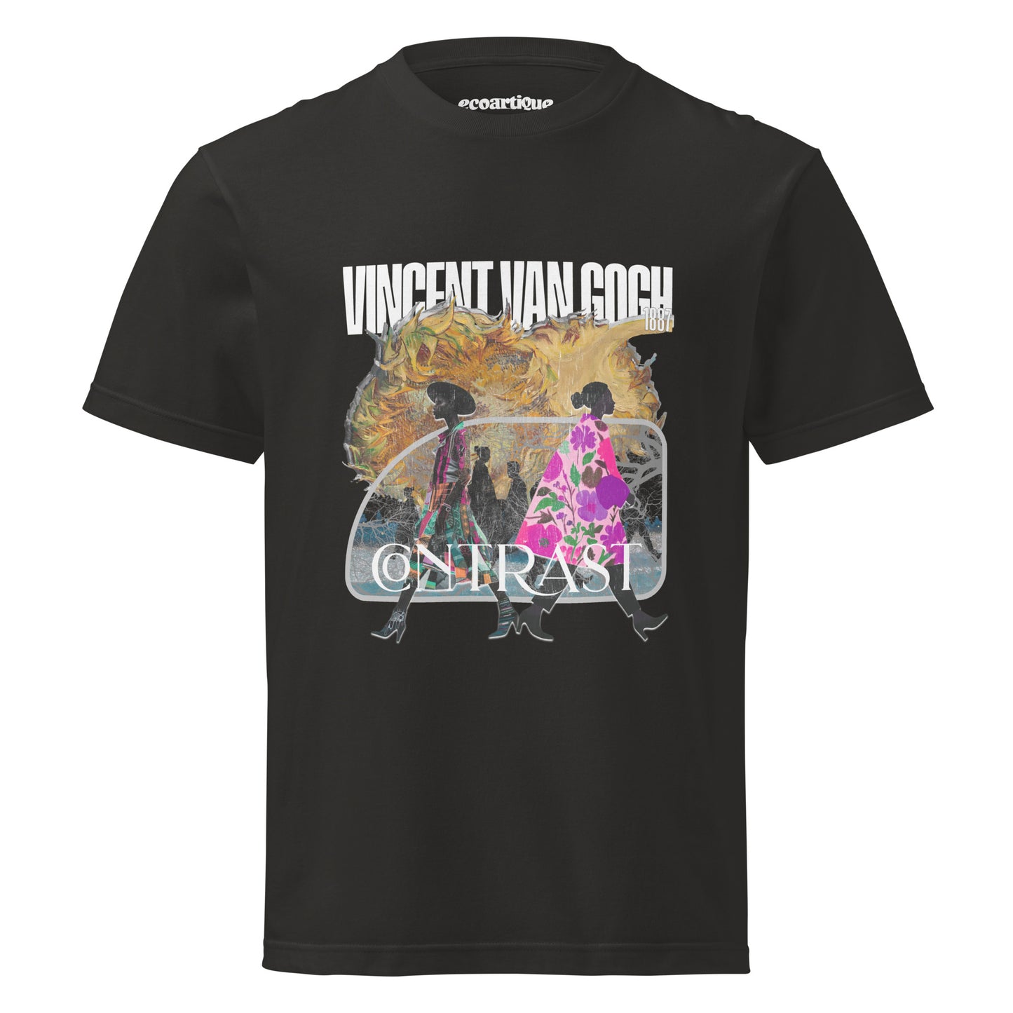 Tシャツ | スタンダードミドルウェイトTシャツ | 男女兼用 | ユニセックス | Contrast-black