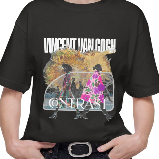 Tシャツ | スタンダードミドルウェイトTシャツ | 男女兼用 | ユニセックス | Contrast-black