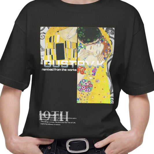 Tシャツ | スタンダードミドルウェイトTシャツ | 男女兼用 | ユニセックス | Gilded Breath-black