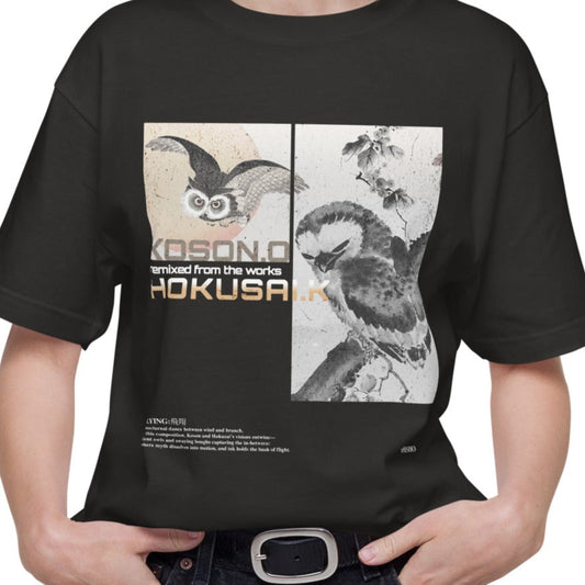 Tシャツ-FINE ART | スタンダードミドルウェイトTシャツ | 男女兼用 | ユニセックス | FLYING-black