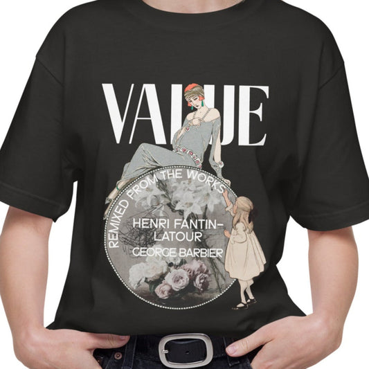 Tシャツ-FINE ART | スタンダードミドルウェイトTシャツ | 男女兼用 | ユニセックス | VALUE-black