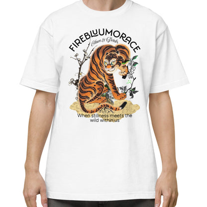 Tシャツ | スタンダードミドルウェイトTシャツ | 男女兼用 | ユニセックス | FIREBLOOM TRACE-White