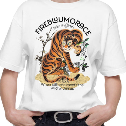 Tシャツ | スタンダードミドルウェイトTシャツ | 男女兼用 | ユニセックス | FIREBLOOM TRACE-White