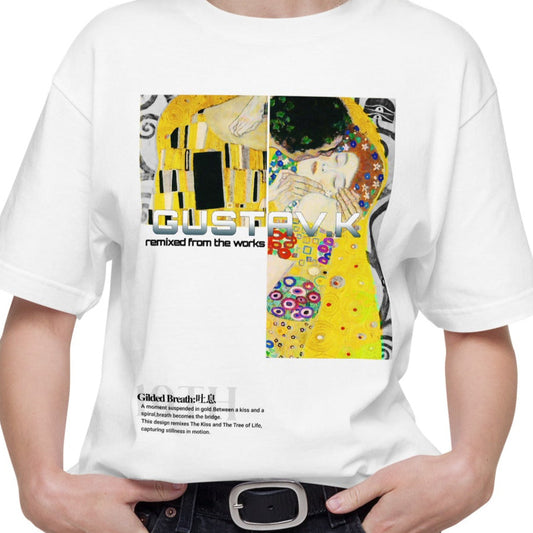 Tシャツ | スタンダードミドルウェイトTシャツ | 男女兼用 | ユニセックス | Gilded Breath-white