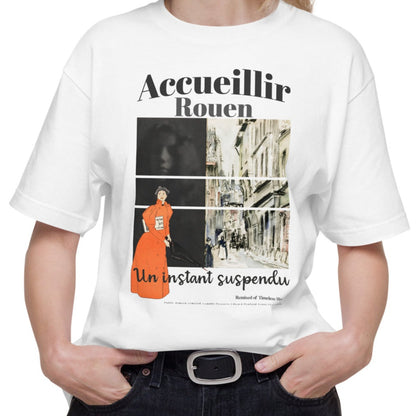 Tシャツ-DRY VINTAGE:Retro Souvenir  | スタンダードミドルウェイトTシャツ | 男女兼用 | ユニセックス | Accueillir Rouen