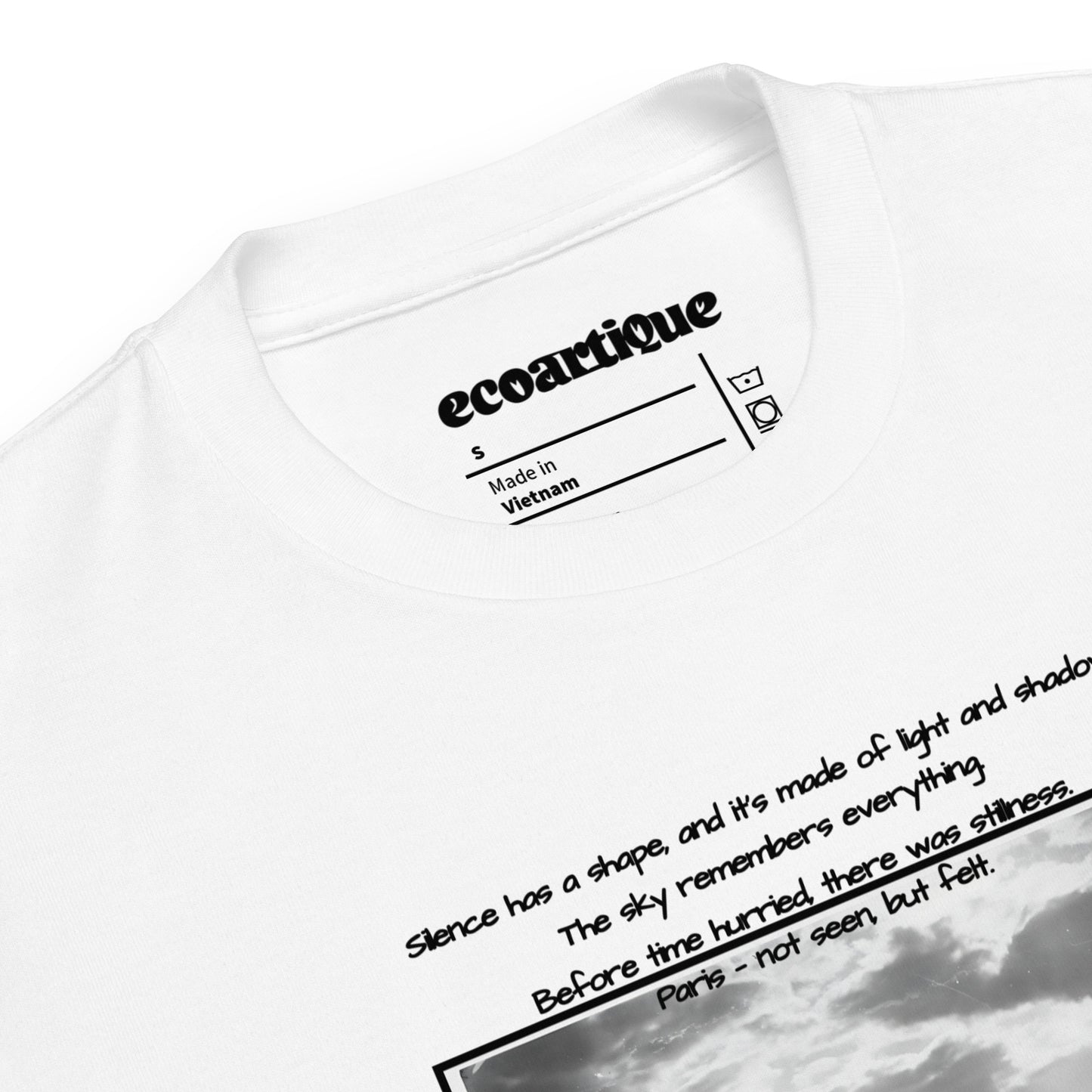 Tシャツ | スタンダードミドルウェイトTシャツ | 男女兼用 | ユニセックス | Cloud Study over Paris – Not Seen, but Felt-white version