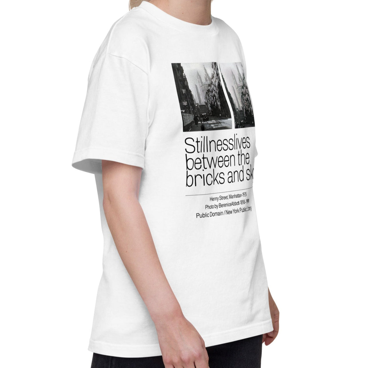 Tシャツ | スタンダードミドルウェイトTシャツ | 男女兼用 | ユニセックス | Stillness lives between the bricks and sky-white